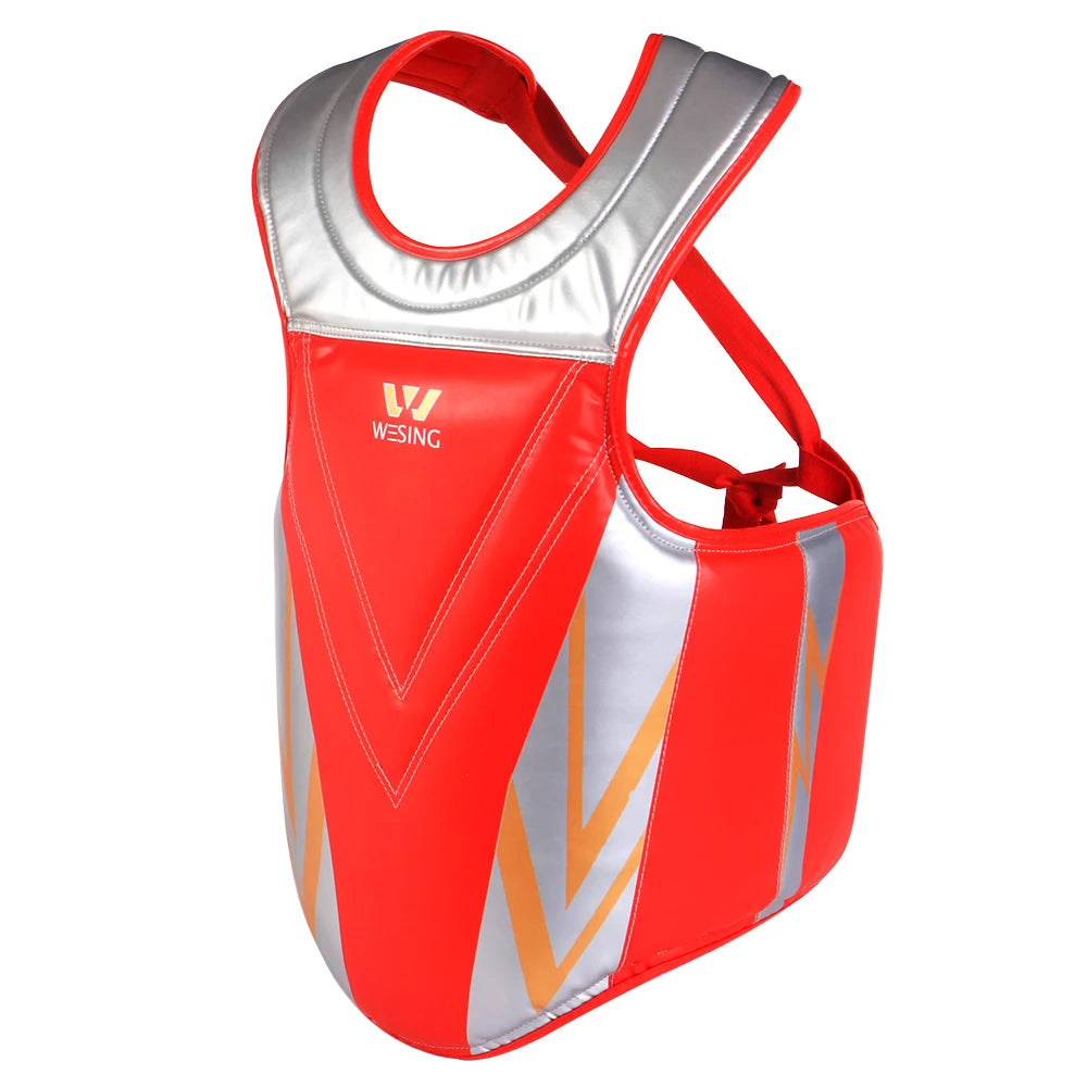 Wesing Boxing Chest Guard for Men Women Kids Boxing Chest Protector Sanda Kickboxing MMA Muay Thai Black Boxing Chest Guard Body
