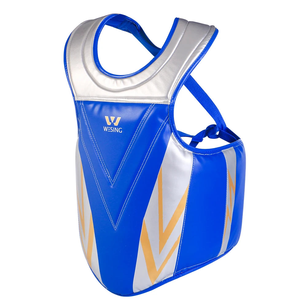 Wesing Boxing Chest Guard for Men Women Kids Boxing Chest Protector Sanda Kickboxing MMA Muay Thai Black Boxing Chest Guard Body